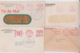 Usa Us Postage Paid Machine Meter Mail Cover Lot Of 20 Short Covers 1938/39 Advert Pub Slogan Lettre Ema PP Port Payé - Covers & Documents