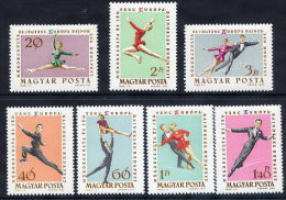 HUNGARY 1963 European Figure Skating Championships Set Of 7 MNH / **.  Michel 1898-904 - Nuevos