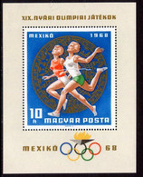 HUNGARY 1968 Olympic Games Block MNH / **.  Michel Block 65 - Nuevos