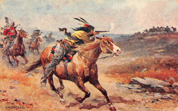 Calgary, An Indian Horseman, Encircled - Calgary
