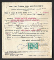 Portugal Timbre Fiscal Liga Dos Combatentes 50$ Viseu 1977 Revenue Stamp Militar Exemption - Storia Postale