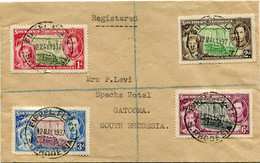 RHODESIE LETTRE RECOMMANDEE DEPART EIFFEL FLATS 12 MAY 1937 S. RHODESIA POUR LA RHODESIE - Southern Rhodesia (...-1964)