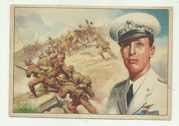 CARTOLINA POSTALE FORZE ARMATE 12 BTG. 10 COMP. IL DUCA D'AOSTA E L'EROICA DIFESA AMBA ALAGI ILL.TA FIRMATA - Guerre 1939-45