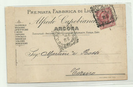 ANCONA - PREMIATA FABBRICA DI LIQUORI 1908 - VIAGGIATA  FP - Ancona