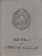 Romania - Ministerul Invatamantului - Certificat De Muncitor Calificat - Diploma & School Reports