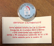 92 ANTONY SETRAM + CAPSULE NUMÉROTÉE MDP 2012  MÉDAILLE MONNAIE DE PARIS JETON TOURISTIQUE MEDALS TOKENS COINS - 2012