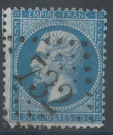 Lot N°71186   N°22, Oblitéré GC 732 Carcassonne, Aude (10) - 1862 Napoleon III