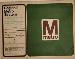 Grande Carte Du Réseau De Métro, Washington DC/Washington DC Metro WMATA System Map, 1973 - Mondo