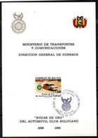 Bolivia 1988. CEFIBOL 1327T  Automobile Club Golden Anniversary Commemorative Card. - Bolivia