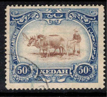 KEDAH 1912 50c Ploughman SG 10 U #AQP3 - Kedah