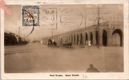 (4 M 20) VERY OLD - SUDAN - B/w (posted To France 1933 Under-paid And Taxed) Port Sudan Main Street - Soudan