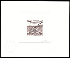 ST. PIERRE & MIQUELON(1989) Small Boat. Die Proof In Brown Signed By The Engraver GUILLAUME. Heritage Ile Marins - Non Dentelés, épreuves & Variétés