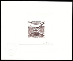 ST. PIERRE & MIQUELON(1989) Small Boat. Die Proof In Brown Signed By The Engraver GUILLAUME. Heritage Ile Marins - Ongetande, Proeven & Plaatfouten