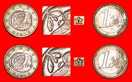 * FINLAND PHALLIC TYPE (2002-2006): GREECE ★ 1 EURO 2002S TWO COINS UNPUBLISHED! LOW START ★ NO RESERVE! - Varietà E Curiosità