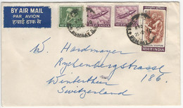 India Airmail 1970 Bombay To Switzerland - Poste Aérienne