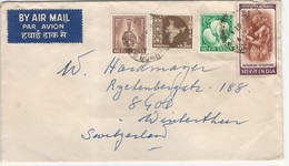 India Airmail Bombay To Switzerland - Luftpost