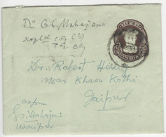 India Stamped Letter 1969 Udaipur To Jaipur - Briefe
