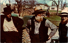 Pennsylvania Dutch Country Amish Men At Public Auction Of Farm Equipment At The Old Village Store Bird-In-Hand - Lancaster