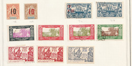 Nouvelle Calédonie YT 108/9, 125, 134, 147A/148, 152B, 173/4, Oblit N* Non Collés - Used Stamps
