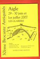 Vaqa-02  Aigle Carte De La 30 ème Brocante 2007 Aux Glariers.  Non Circulé GF - Aigle