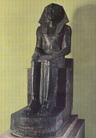 CARTOLINA  TORINO,PIEMONTE,MUSEO EGIZIO-STATUA IN GRANITO NERO DEL RE THUTMOSE III (1490-146 )BELLA ITALIA,NON VIAGGIATA - Musées