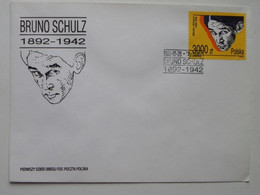 Polish Writer B Schulz Holocaust   FDC  1982 /  Envelope   With Stamp - Ecrivains