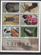 Palau Mnh ** 2000 7 Euros Birds Set - Palau