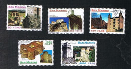 SAN MARINO - UN 1700.1704 - 1999 ARCHITETTURA DEL MONTEFELTRO (COMPLET SET OF 5)   - USED° - Usati