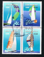 SAN MARINO - UN 1777.1780   -  2001 REGATA VELICA  '24 ORE'   (COMPLET SET OF 4 SE-TENANT) - USED° - Used Stamps