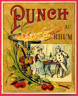 Etiquette PUNCH Au RHUM (dégusté Par Pierrot Et Colombine) ** Pub Publicité Réclame - Rhum
