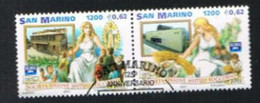 SAN MARINO - UN 1821.1822   -  2001 SOCIETA' DI MUTUO SOCCORSO (COMPLET SET OF 2 SE-TENANT)   - USED° - Usati