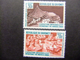 56 REPUBLIQUE DAHOMEY (BENIN) 1967 / EXPOSITION INTERNATIONALE DE MONTRÉAL / YVERT 255 / 256 ** MNH - 1967 – Montreal (Canada)