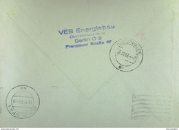 Fern-Brief Mit ZKD-Kastenst. "VEB Energiebau Oberbaultg-NU- Berlin C2" 29.11.63 An VEB Energieversorgung Eberswalde - Zentraler Kurierdienst