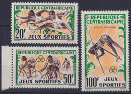 F-EX38070 CENTRAL AFRICA MNH 1962 ABIDJAN SPORT GAMES CYCLING ATHLETISM. - Atletica