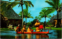 Hawaii Honolulu Polynesian Cultural Center Outrigger Canoe In The Lagoon - Honolulu