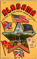 Alabama The Star Of The South Under Six Flags 1959 Curteich - Altri & Non Classificati