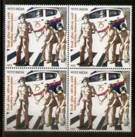 India 2022 New Delhi Police Job, Helping Blind, Disabled, Handicap, Car, Road Safety, Mask Block Of 4 MNH As Per Scan - Unused Stamps