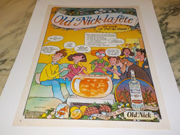 ANCIENNE PUBLICITE OLD NICK LA FETE 1979 - Alcools