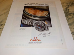 ANCIENNE PUBLICITE LE CHOIX DE MICHAEL SCHUMACHER MONTRE OMEGA  1997 - Autres & Non Classés