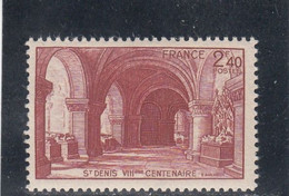 France - Année 1944 - Neuf** - N°YT 661** - Basilique St-Denis - Nuevos