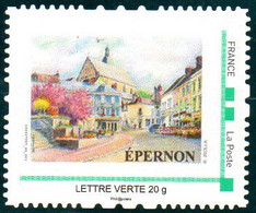 (EL1) Personnalisé (MTAM) Neuf Epernon N° 16 L  Vue Du Centre Ville Avec L'église - Unused Stamps