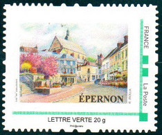 (EL1) Personnalisé (MTAM) Neuf Epernon N° 16 L  Vue Du Centre Ville Avec L'église - Neufs