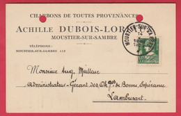 Moustier-sur-Sambre- Charbons De Toutes Provenances Achille Dubois-Loriaux- 1935  ( Voir Verso) - Jemeppe-sur-Sambre