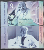 ROMANIA 2021 -100 Years Cantacuzino Institute Of Microbiology And Immunology - Set 1 Stamp+ Label  MNH** - Neufs