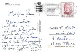 MONACO  -  TIMBRE  N° 2055  -  S.A.S. RAINIER III  -  TARIF 1 08 1987 - FLAMME PRINCIPAUTE DE MONACO - Briefe U. Dokumente