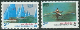 India 1982 IX Asian Games, Rowing, Yachting 2v MH As Per Scan - Altri & Non Classificati