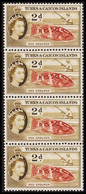 1957. TURKS & CAICOS ISLANDS. Elizabeth Issue 2 D RED GROUPER In -stripe Never Hinged.  (Michel 165) - JF526813 - Turks & Caicos (I. Turques Et Caïques)