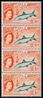 1957. TURKS & CAICOS ISLANDS. Elizabeth Issue 1½ D BONEFISH In 4-stripe Never Hinged.  (Michel 164) - JF526823 - Turks & Caicos (I. Turques Et Caïques)