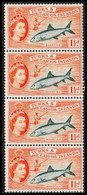 1957. TURKS & CAICOS ISLANDS. Elizabeth Issue 1½ D BONEFISH In 4-stripe Never Hinged.  (Michel 164) - JF526824 - Turks And Caicos