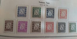 Martinique - 1947 - Taxe TT N°Yv. 27 à 36 - Série Complète - Neuf * - Portomarken
